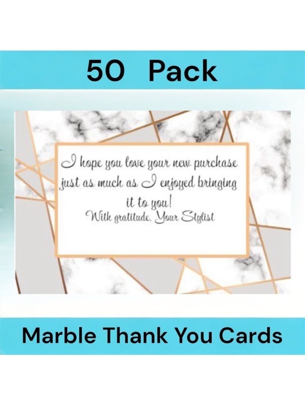 50 4X6 Marble Thank You Cards PRICE IS FIRM